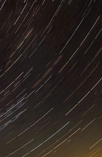 Star Trails 3 brown-orange-star-trails