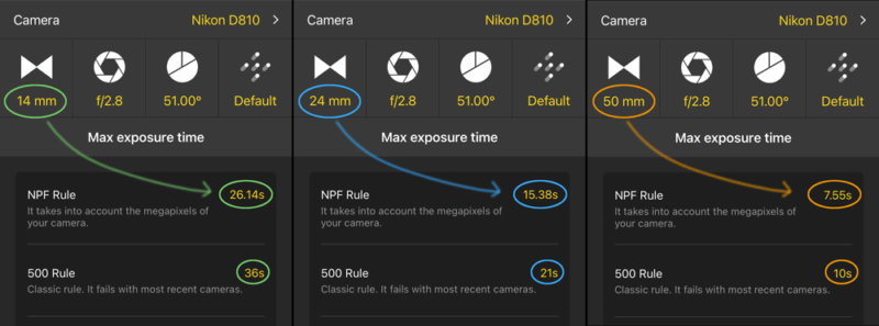 shutter speeds